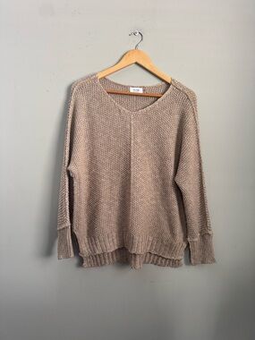 Bluivy Cozy Neutral Chunky Knit Sweater - Blush Taupe